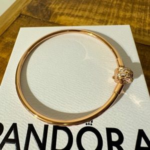 Pandora Shooting Star 14k Rose Gold plated bangle